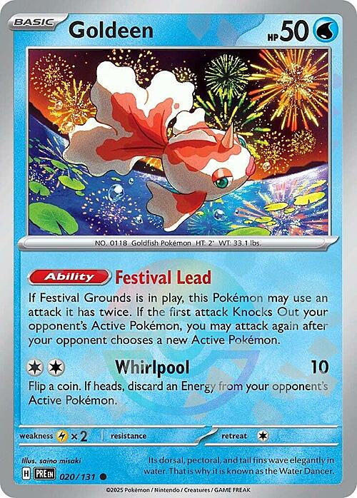 Prismatic Evolutions Goldeen #020/131 Pokéball